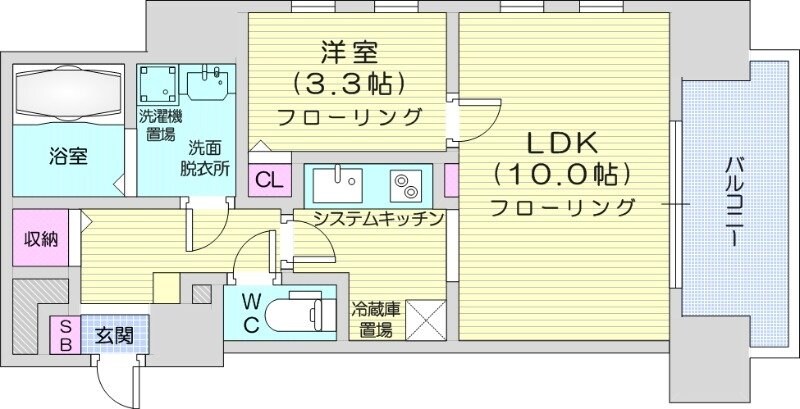 さっぽろ駅 徒歩6分 14階の物件間取画像