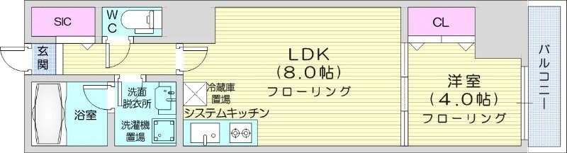 クリスタルガーデン栄町の物件間取画像