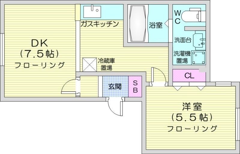 中島公園駅 徒歩10分 5階の物件間取画像