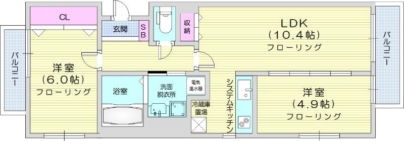 ルラシオン北９条通りの物件間取画像