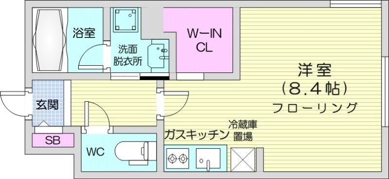 豊平公園駅 徒歩10分 1階の物件間取画像