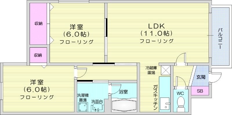 環状通東駅 徒歩12分 4階の物件間取画像