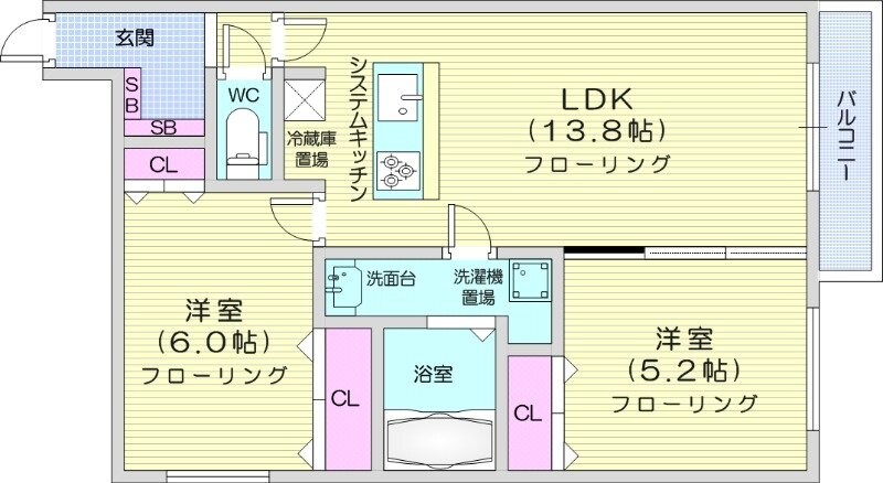 西１８丁目駅 徒歩10分 3階の物件間取画像