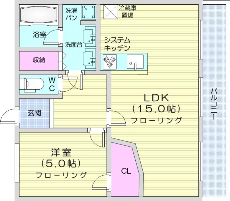 北12条パークマンションの物件間取画像