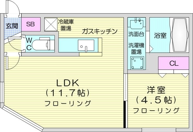 コンフォール麻生の物件間取画像