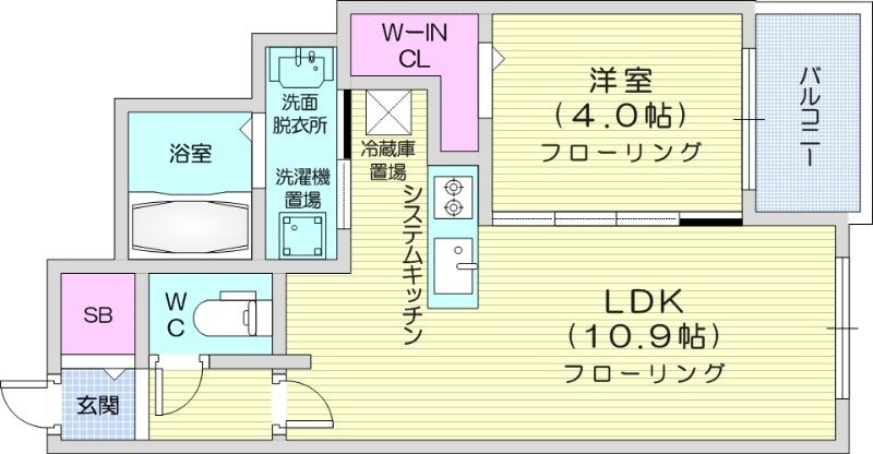 元町駅 徒歩3分 4階の物件間取画像