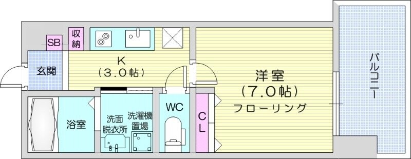 西１８丁目駅 徒歩6分 8階の物件間取画像