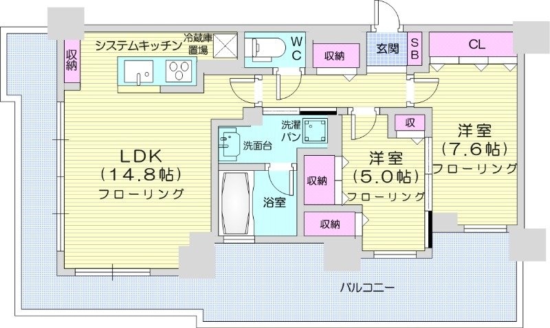 札幌駅 徒歩3分 2階の物件間取画像