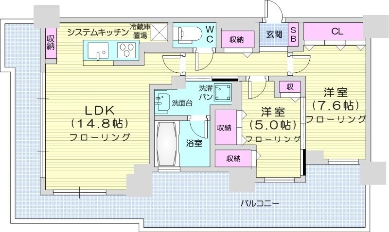 ブランズタワー札幌の物件間取画像