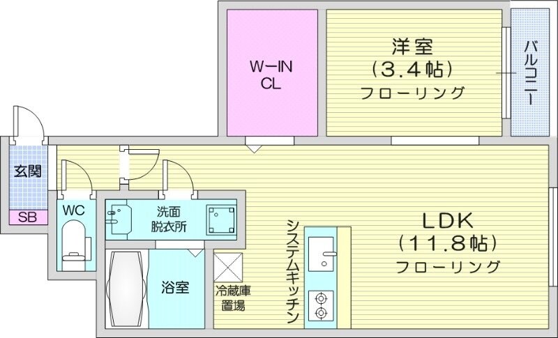 菊水駅 徒歩13分 3階の物件間取画像