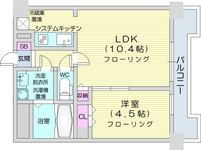 UURコート札幌北三条の物件間取画像