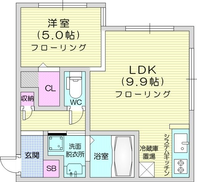 西２８丁目駅 徒歩2分 3階の物件間取画像