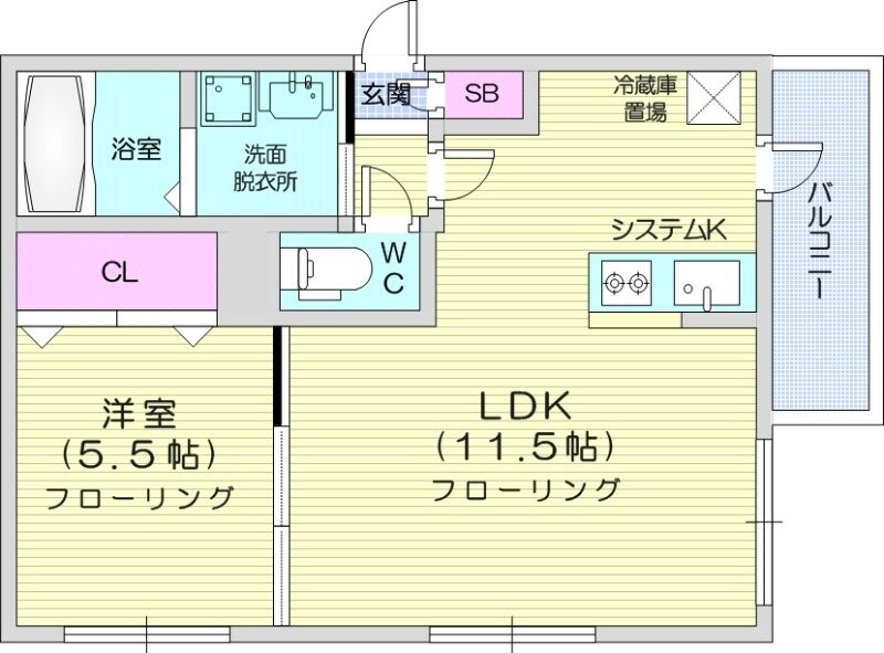 新道東駅 徒歩5分 2階の物件間取画像