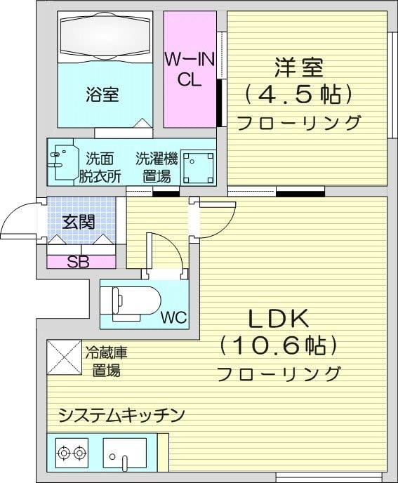 南郷１３丁目駅 徒歩5分 1階の物件間取画像