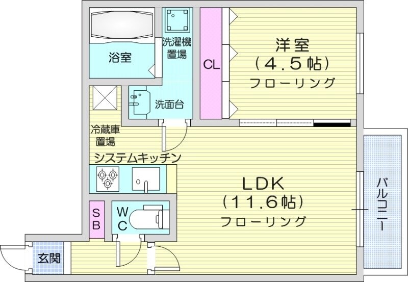 patio東区役所前の物件間取画像