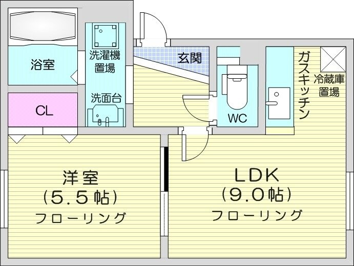 イーグルサウス17Aの物件間取画像