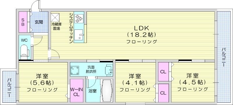 南郷７丁目駅 徒歩2分 4階の物件間取画像