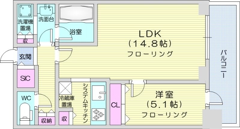 札幌駅 徒歩2分 32階の物件間取画像