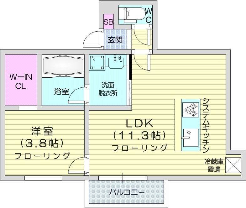 幌平橋駅 徒歩20分 1階の物件間取画像