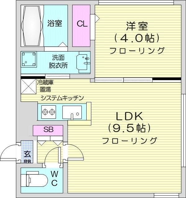 平岸駅 徒歩7分 5階の物件間取画像