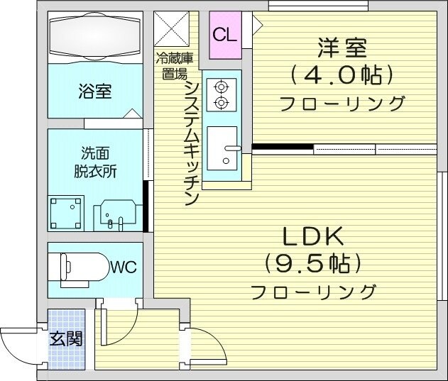 平岸駅 徒歩7分 5階の物件間取画像