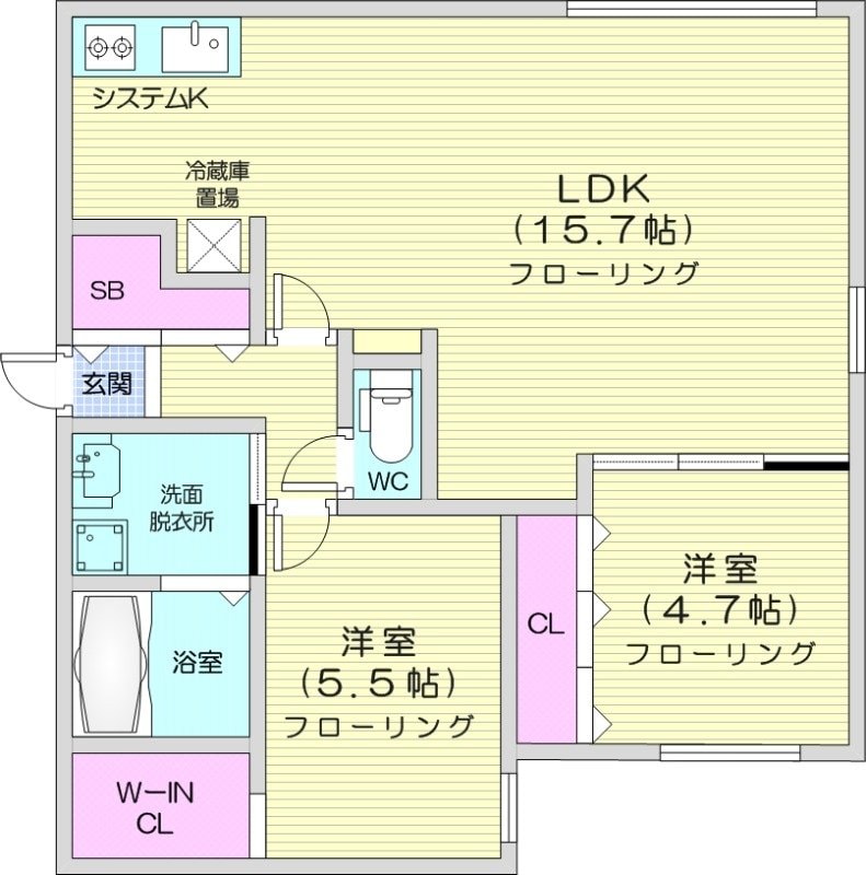 澄川駅 徒歩6分 2階の物件間取画像