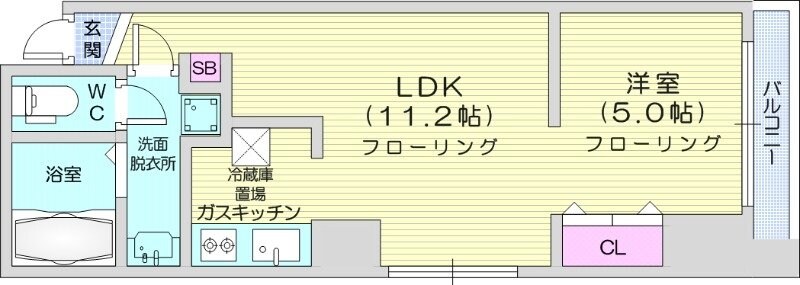 バスセンター前駅 徒歩5分 6階の物件間取画像