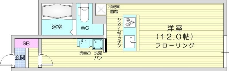 西１１丁目駅 徒歩15分 3階の物件間取画像