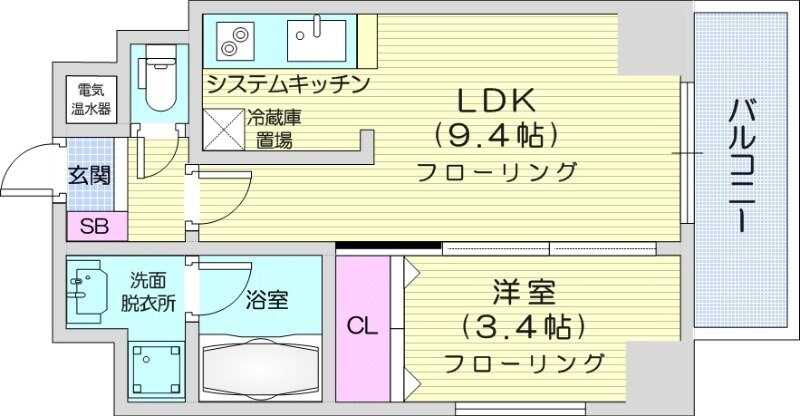 クレア北24条の物件間取画像