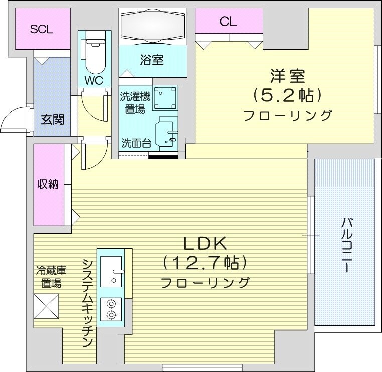 西１１丁目駅 徒歩8分 7階の物件間取画像