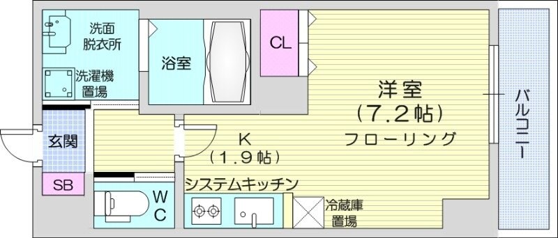 アルファスクエア北15条の物件間取画像