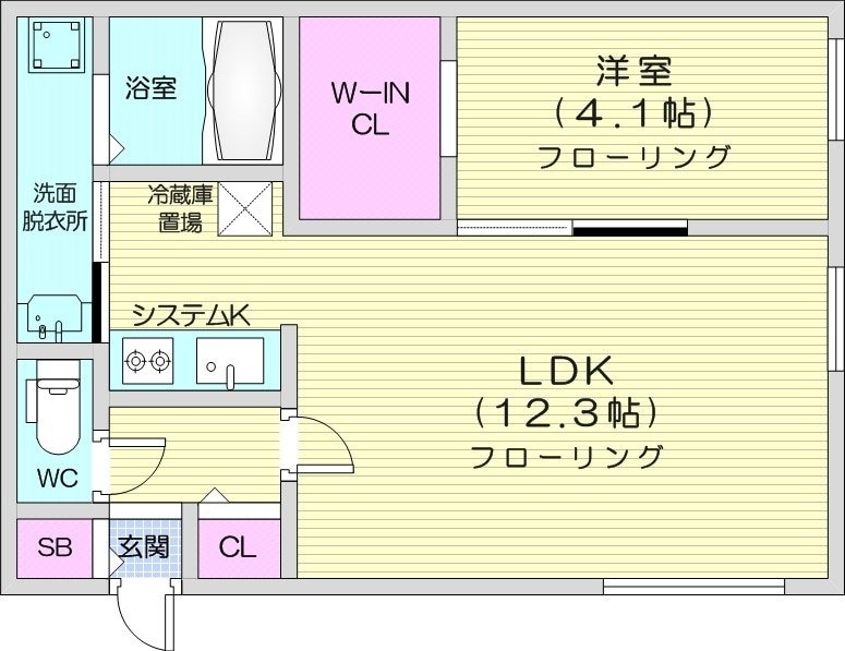 澄川駅 徒歩6分 4階の物件間取画像