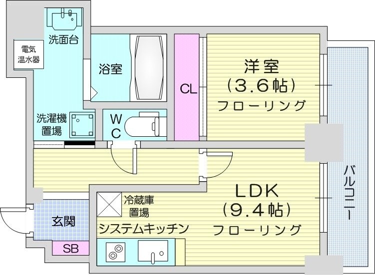 北２４条駅 徒歩2分 10階の物件間取画像