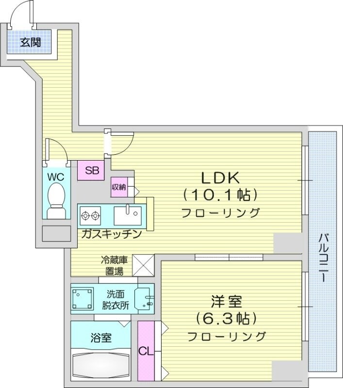 中島公園駅 徒歩12分 8階の物件間取画像