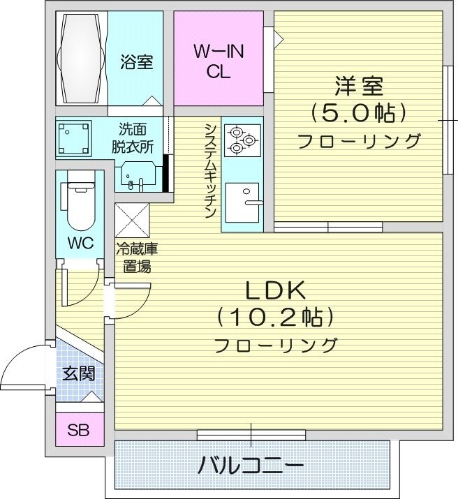 西２８丁目駅 徒歩3分 3階の物件間取画像