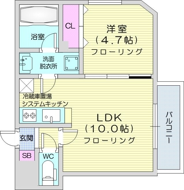 オルセー北17条の物件間取画像