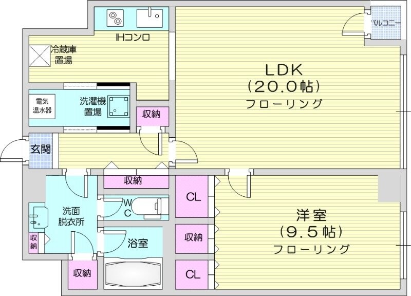 フェアフィールド中島公園の物件間取画像