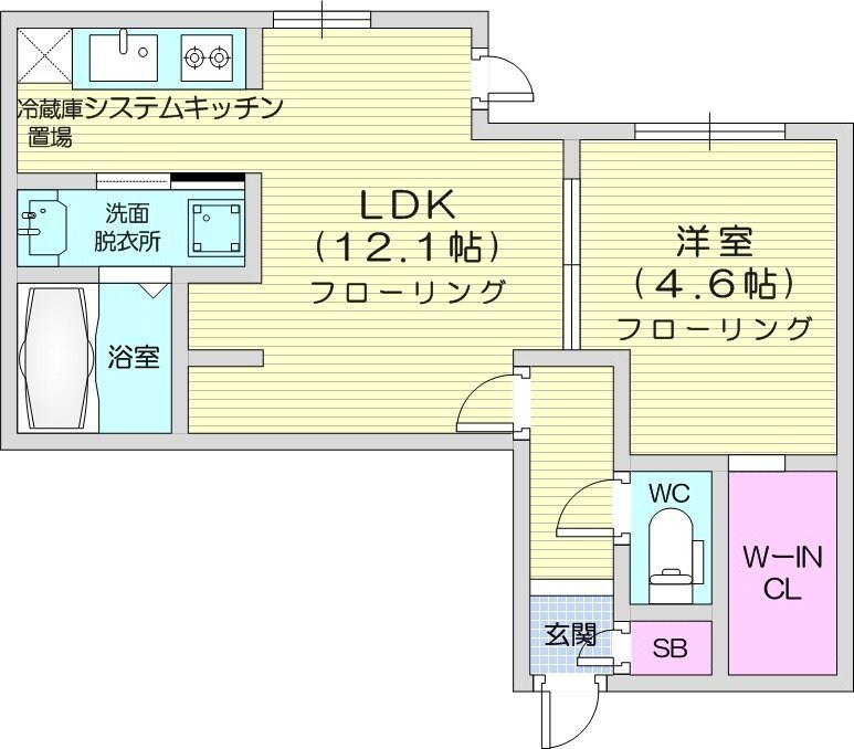 西１１丁目駅 徒歩15分 1階の物件間取画像