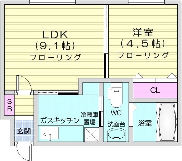 東区役所前駅 徒歩3分 3階の物件間取画像