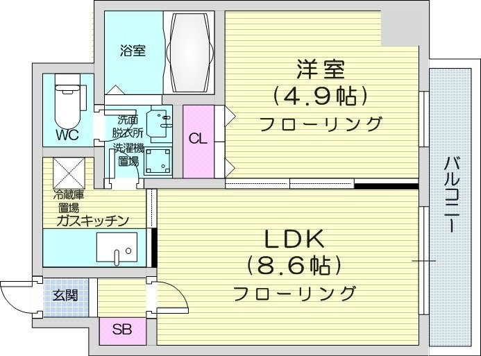 豊水すすきの駅 徒歩1分 4階の物件間取画像