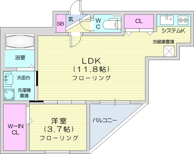 さっぽろ駅 徒歩10分 4階の物件間取画像