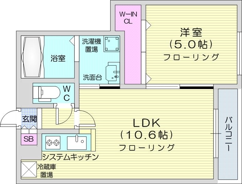 平岸駅 徒歩7分 1階の物件間取画像