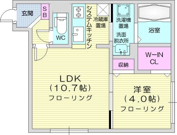 琴似駅 徒歩1分 1階の物件間取画像