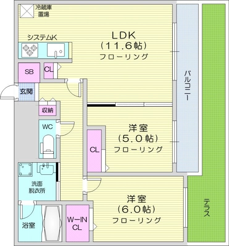 幌平橋駅 徒歩14分 1階の物件間取画像