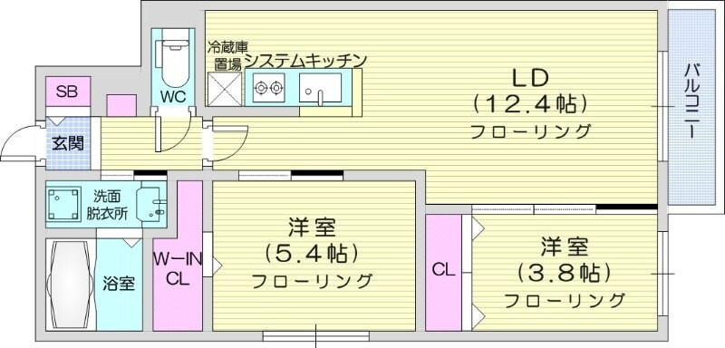 宮の沢駅 徒歩12分 3階の物件間取画像