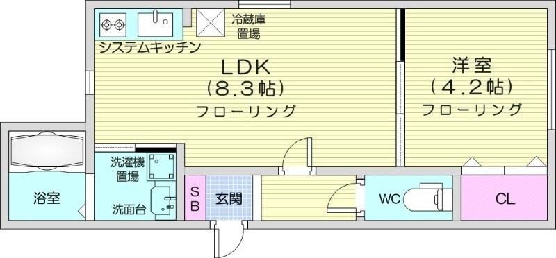 元町駅 徒歩1分 2階の物件間取画像