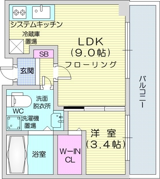 西１８丁目駅 徒歩10分 3階の物件間取画像