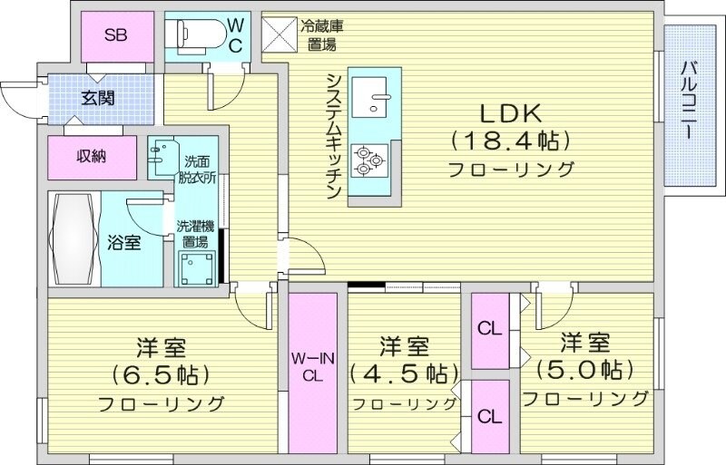 中島公園駅 徒歩19分 3階の物件間取画像