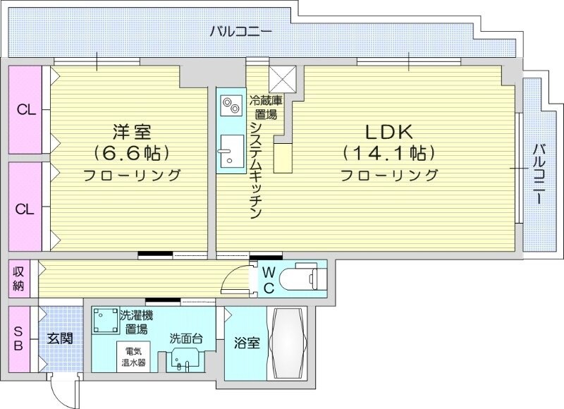 札幌駅 徒歩10分 3階の物件間取画像