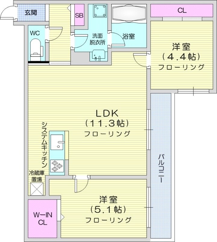 二十四軒駅 徒歩6分 3階の物件間取画像